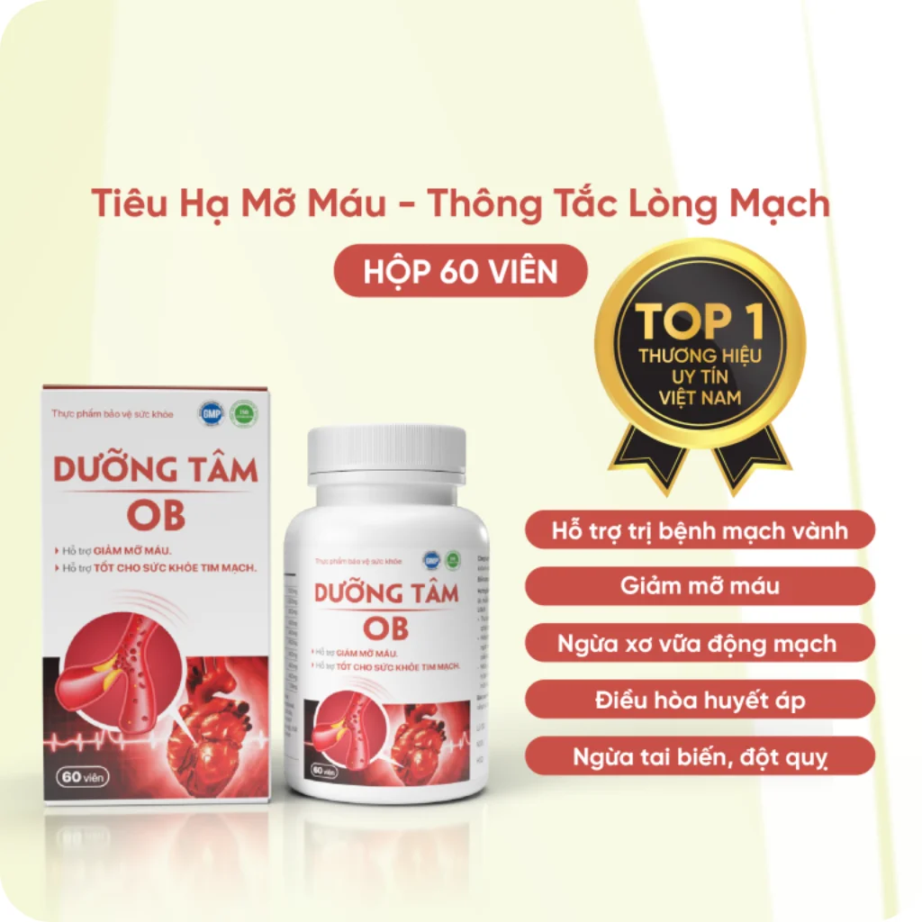 Dưỡng tâm OB tiêu hạ mỡ máu
